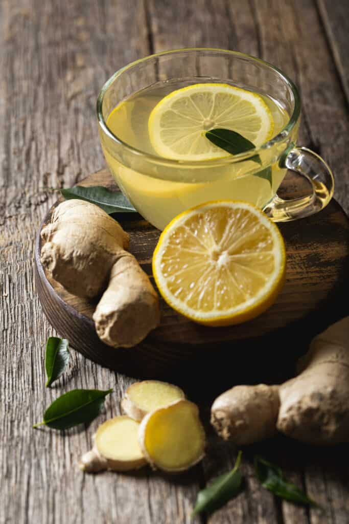 infusión de jengibre por la noche
